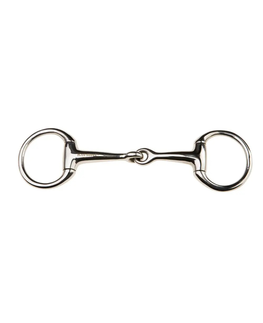 Korsteel Stainless Steel Jointed Eggbutt Bradoon Snaffle Bit