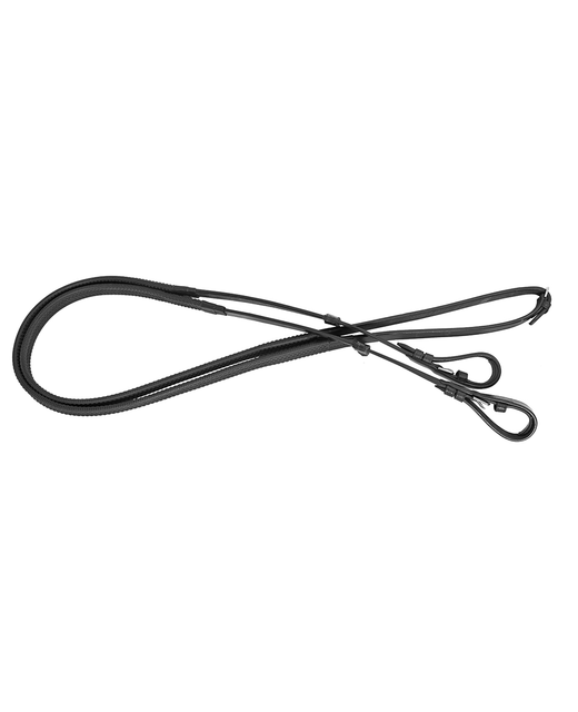 Platinum Rubber Grip Reins 16mm Black