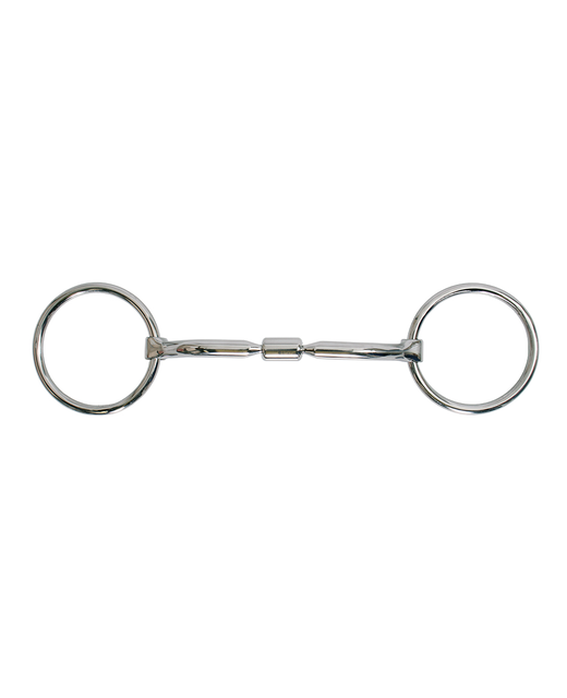 Platinum Stainless Steel Loose Ring With Roller