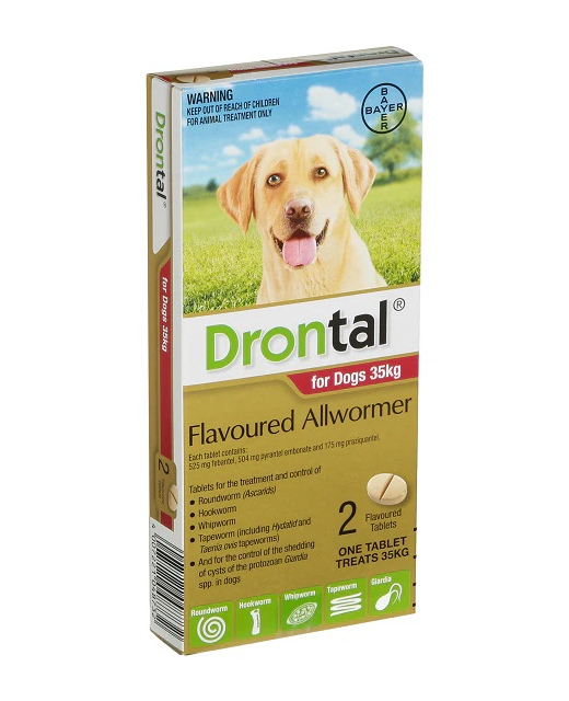 Drontal For Dogs Wormer 35kg 