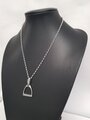 Sterling Silver Stirrup Necklace