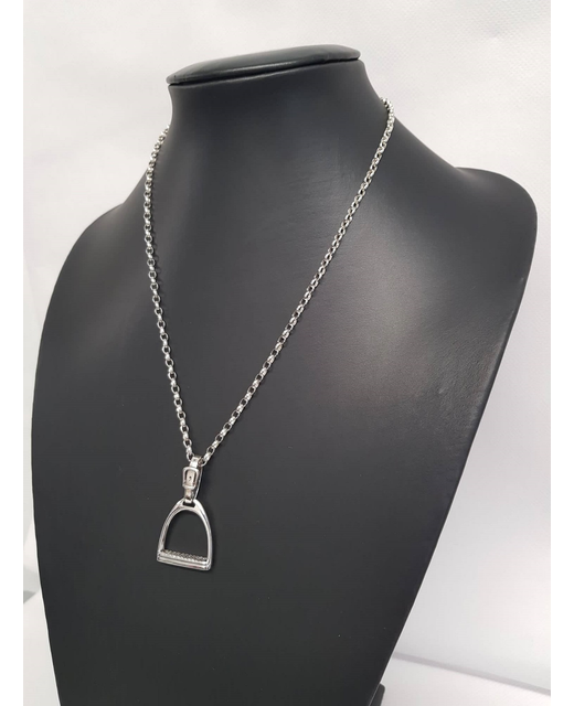 Sterling Silver Stirrup Necklace