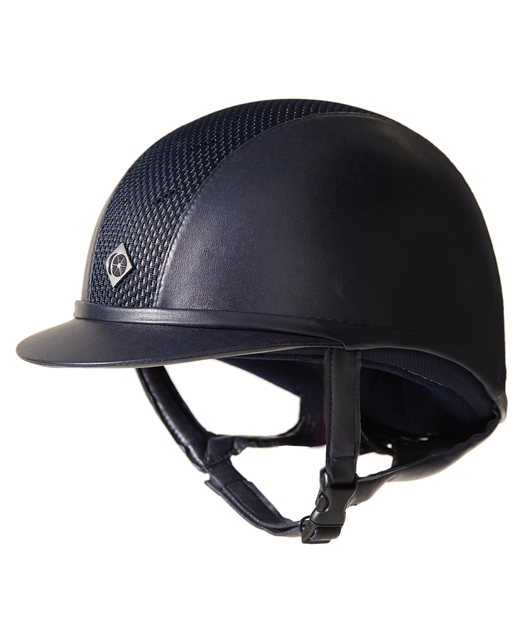 Charles Owen Leather Look Helmet AYR8 Plus  (Yellow Taggable) 
