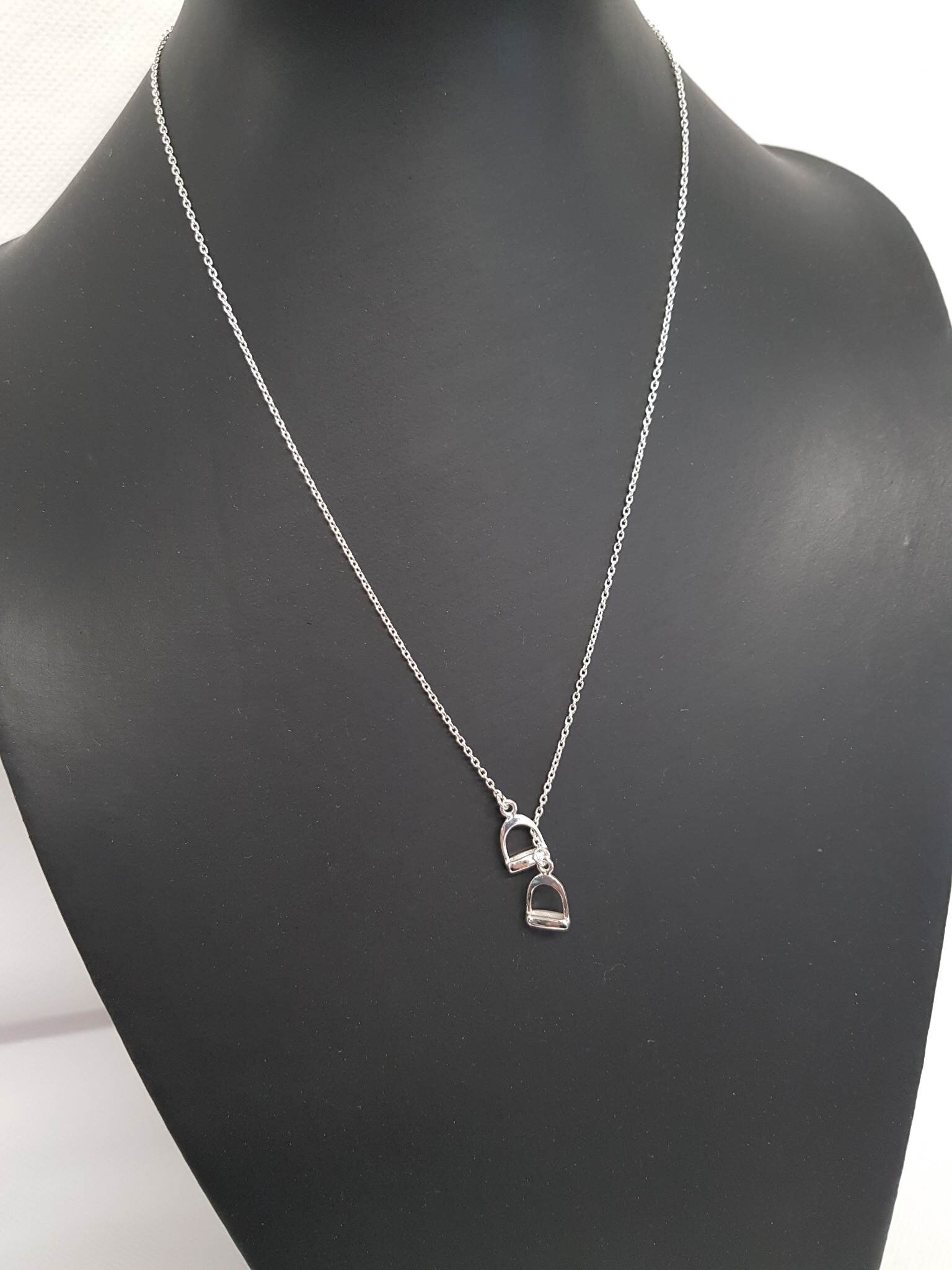 Sterling Silver Twin Stirrup Necklace Gifts IdeasGifts Ideas