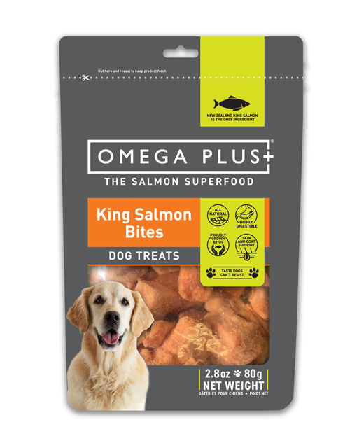 King Salmon Bites Dog Treats  80g