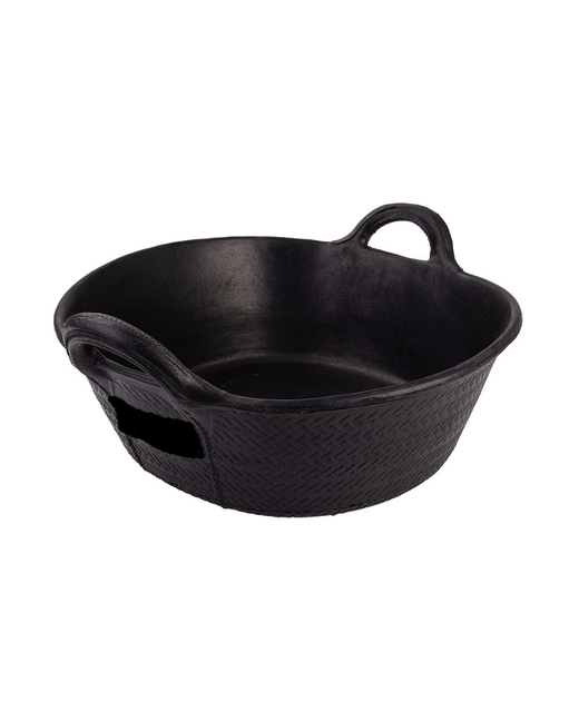 Tub Recycled Rubber 20L 2 Handle BLK