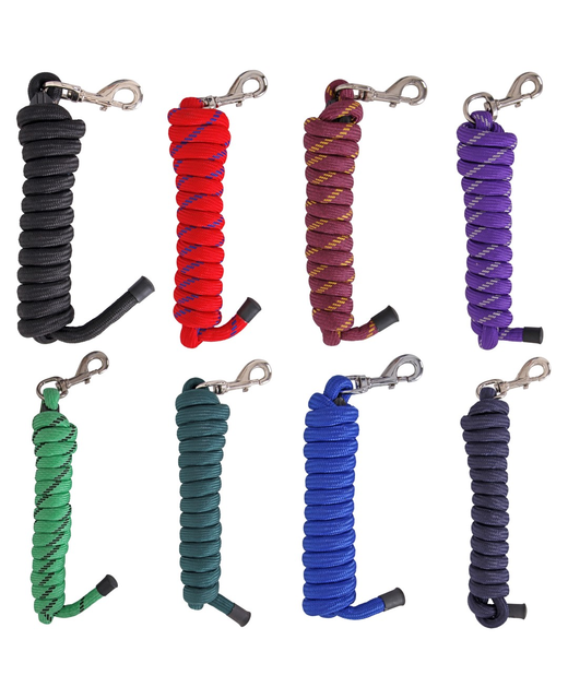 Deluxe Nylon Horse Lead 2.4M Assorted Colour
