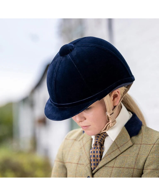Charles Owen Hampton Velvet Helmet Yellow Taggable