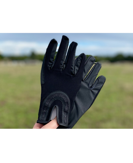 Dublin Pull On Glitter Mesh Back Riding Glove